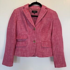 Talbots pink tweed blazer 2P